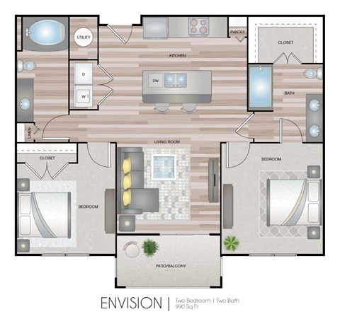 Aspire at Live Oak Apartments Envision Floor Plan